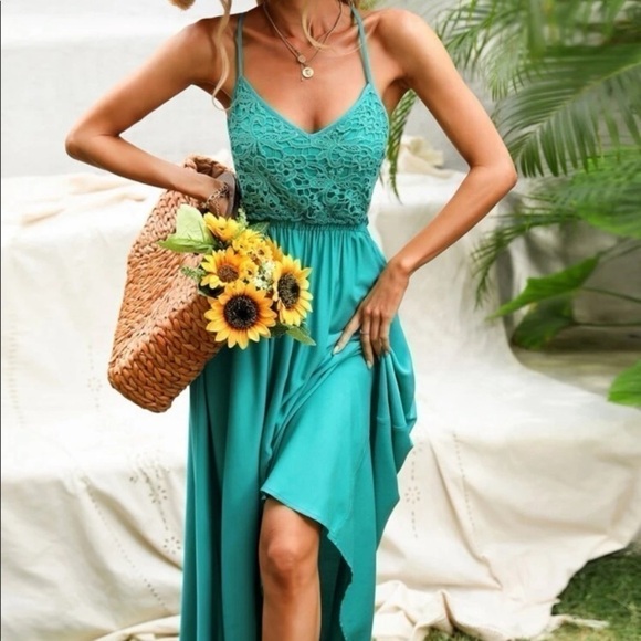 𝅺BOHEMIAN Open Back Maxi Dress - Picture 1 of 5